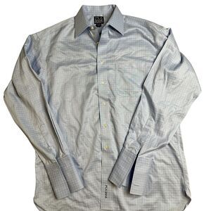 Jos. A. Bank Light Blue Checkered Dress Shirt